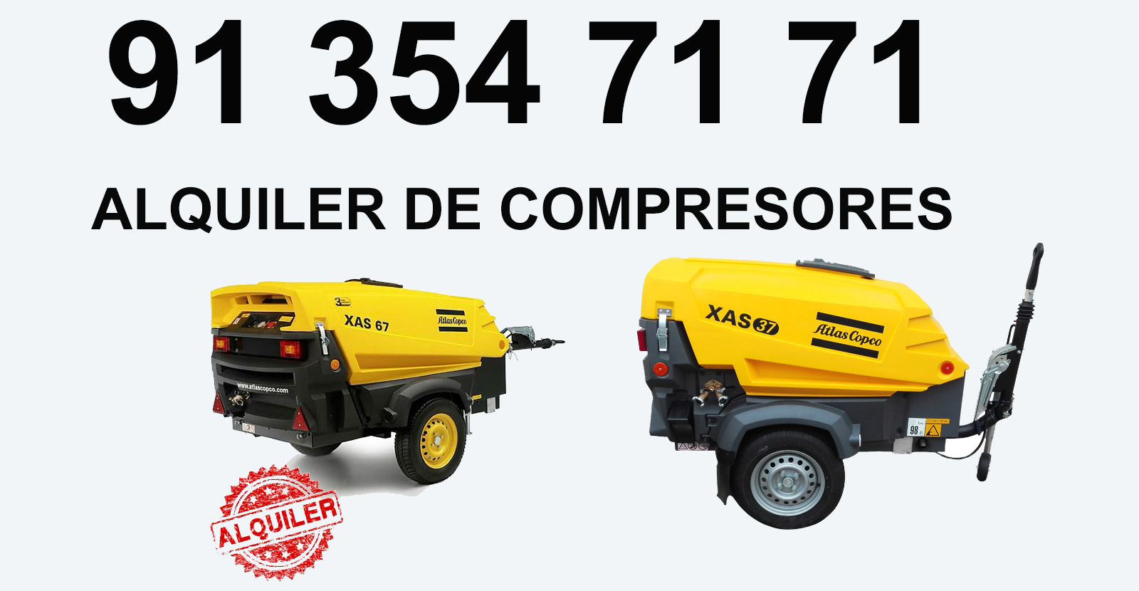 Maquina compresorese de alquiler en Redueña
