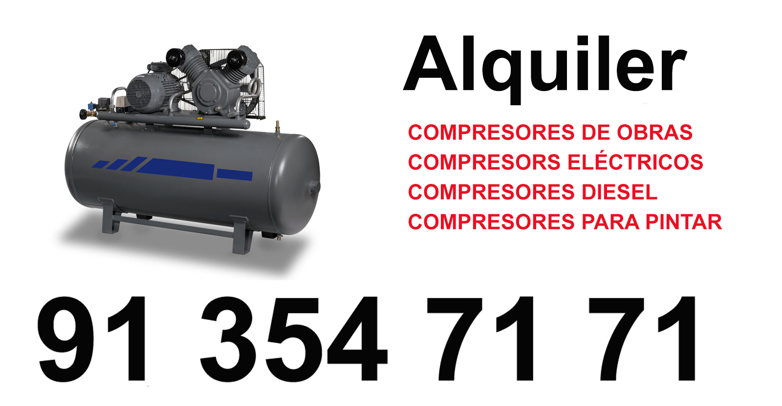 Alquiler  Compresor Diesel Redueña